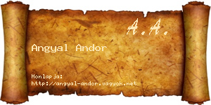 Angyal Andor névjegykártya